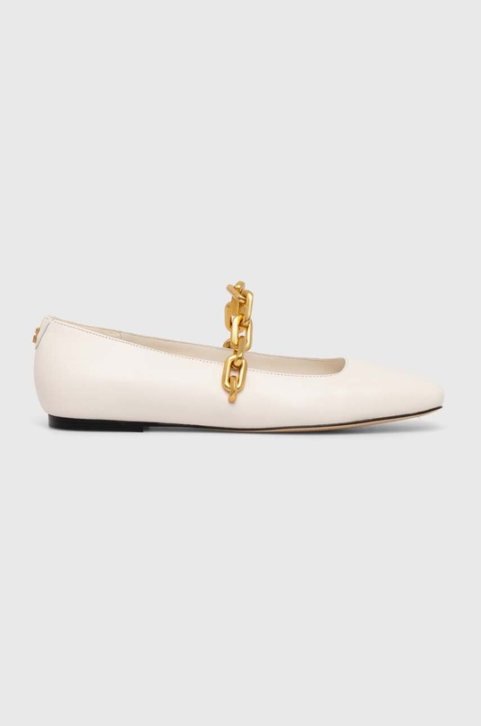 Guess balerini de piele LEVY bej FLTBLE.LEA02.IVORY