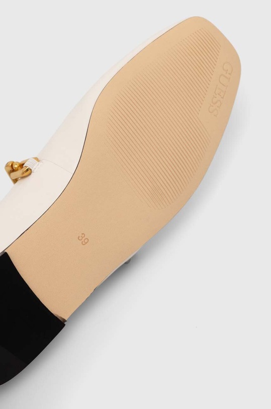 Guess balerini de piele LEVY FLTBLE.LEA02.IVORY bej
