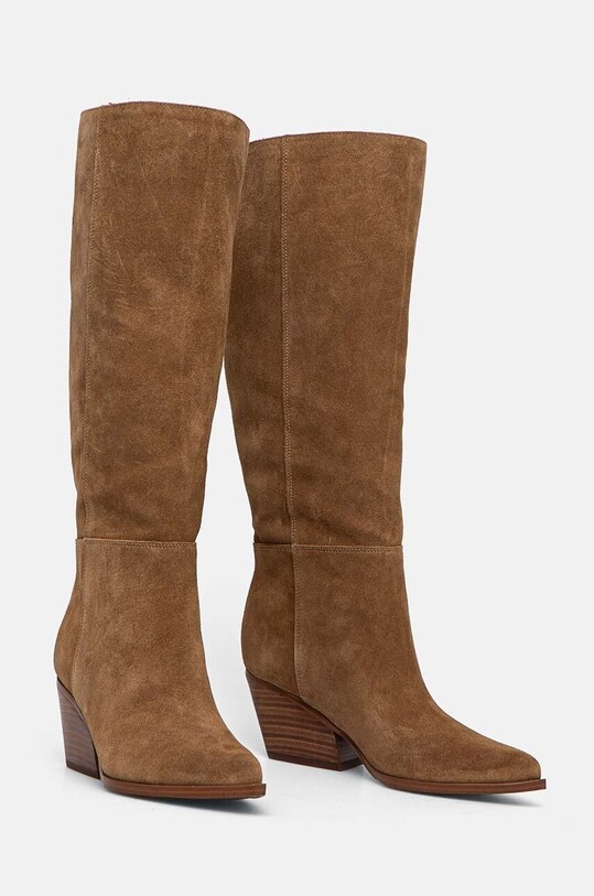 Guess cizme din piele intoarsa CALLY maro FLTCAL.SUE11.BROWN