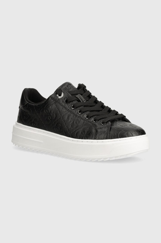 Tenisky Guess DENESA9 imitace kůže černá FLTDE9.FAL12.BLACK