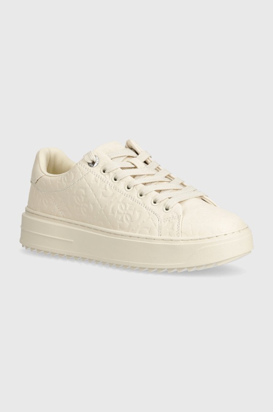 Tenisky Guess DENESA9 imitace kůže béžová FLTDE9.FAL12.WHITE