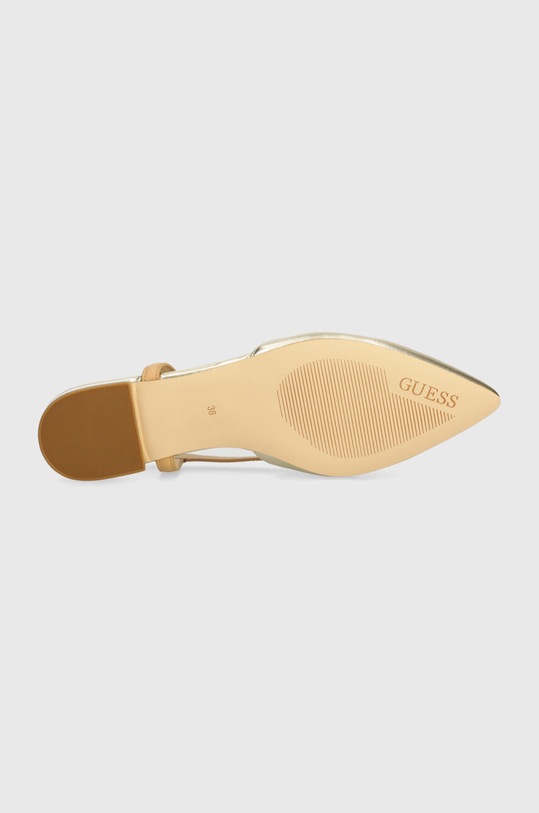 Шкіряні балетки Guess FOLLIER FLTFOL.LEM05.GOLD золотий