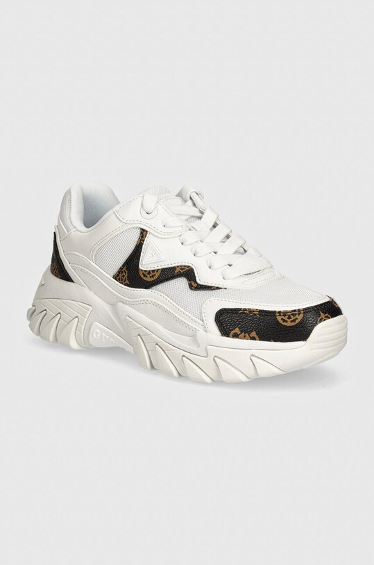 Guess sneakers NOWAH textil alb FLTNOW.FAL12.WHIBR