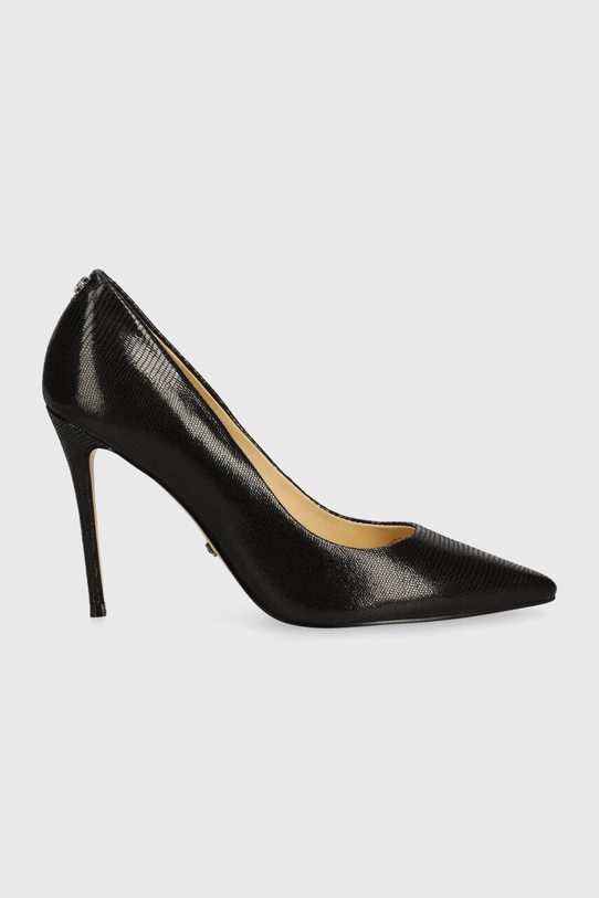 Guess stilettos de piele SABALIA13 FLTS13.LEA08.BLACK negru AW24