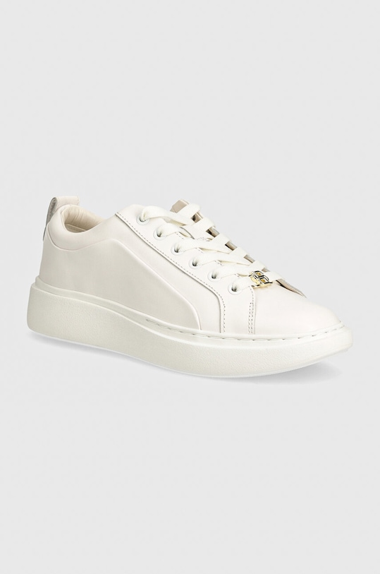 Kožené tenisky BOSS Amber plochá bílá 50522947.100