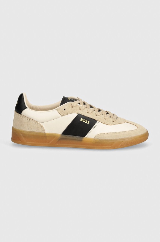 Кожаные кроссовки BOSS Brenta 50523159.260 бежевый AW24