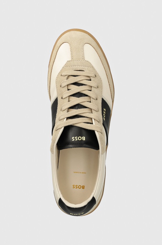 Кожаные кроссовки BOSS Brenta бежевый 50523159.260