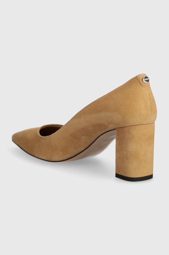 Cipők BOSS magassarkú cipő velúrból Janet 50512898.260 bézs