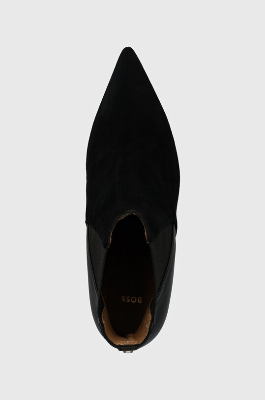 Kožené členkové topánky BOSS Janet čierna 50523359.001