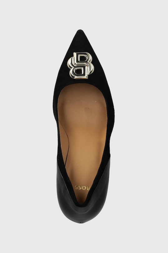 Semišové lodičky BOSS Janet černá 50523385.001