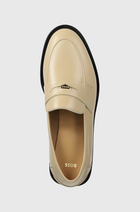 Шкіряні мокасини BOSS Iryna бежевий 50523445.272