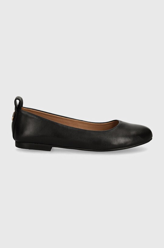 BOSS baleriny skórzane Dasy 50523555.001 czarny AW24