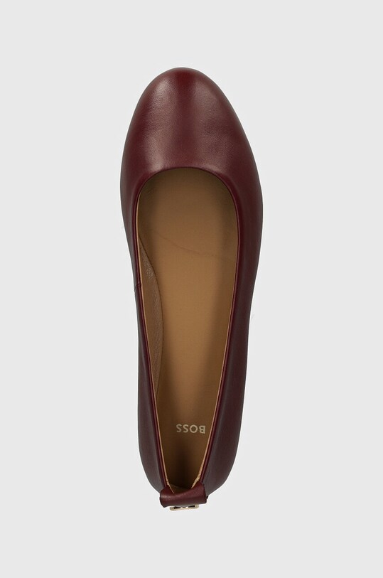 BOSS balerini de piele Dasy burgundia 50523555.605