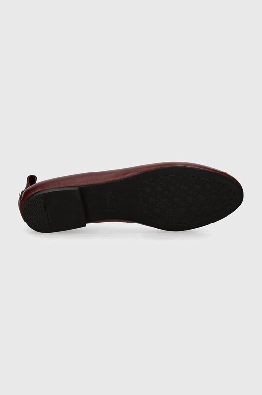 BOSS balerini de piele Dasy 50523555.605 burgundia