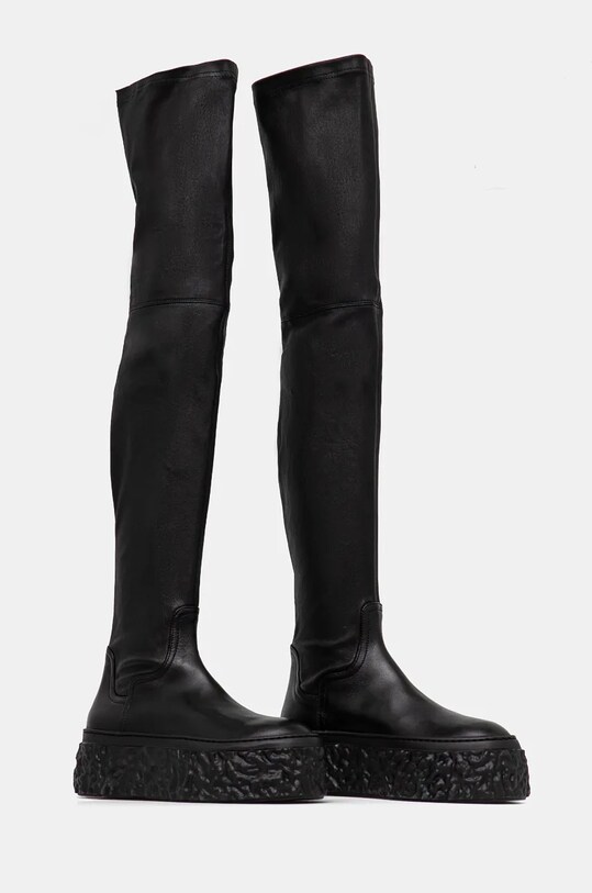 Obuwie AGL kozaki skórzane Magma Boot D776502PGK06891013 czarny