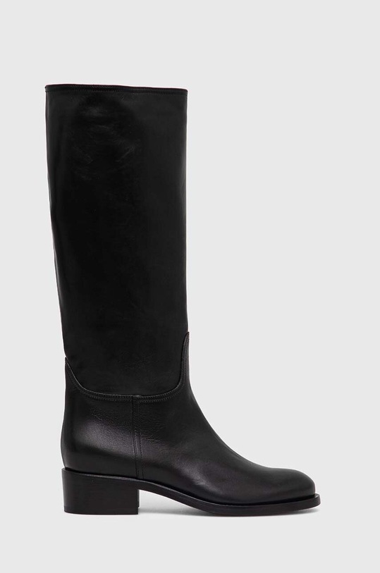 AGL kozaki skórzane Georgia D777501PCDESER0000 czarny AW24