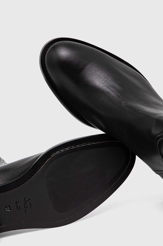 AGL kozaki skórzane Georgia D777501PCDESER0000 czarny