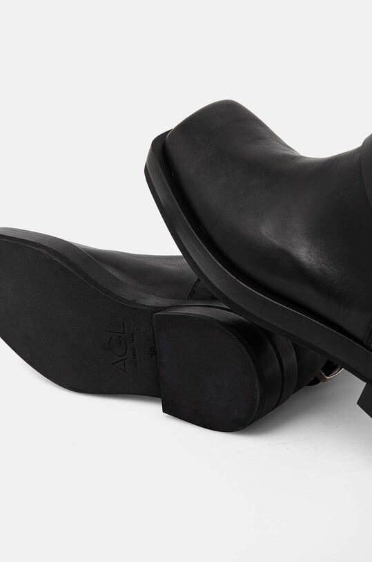 AGL ghete de piele Rina Biker D774505PGDESER0000 negru