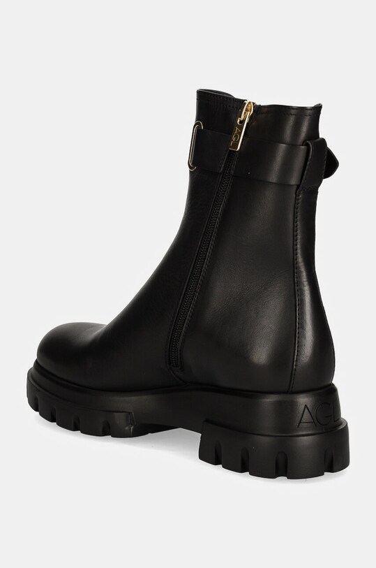 Încălțăminte AGL cizme de piele Chunky Lowboot D756593PGKA2131013 negru