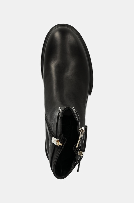 Kožené členkové topánky AGL Chunky Lowboot čierna D756593PGKA2131013