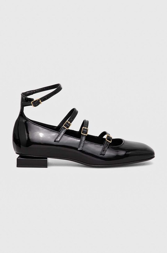 Кожаные балетки AGL Angie L Straps D557003PCMOON0000 чёрный AW24