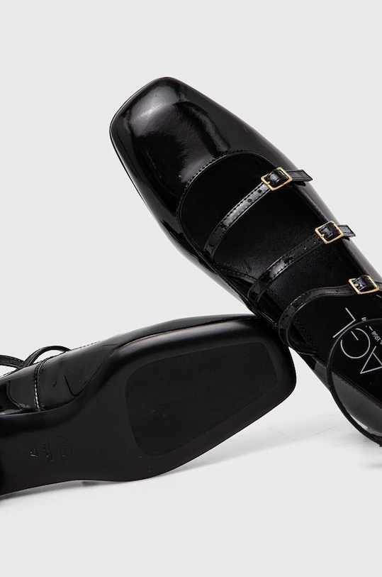 Kožne balerinke AGL Angie L Straps D557003PCMOON0000 crna