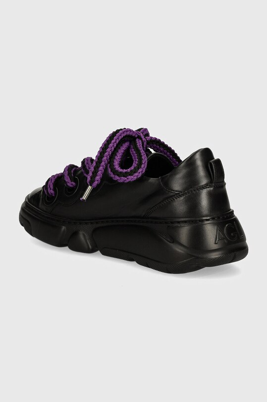 Obuwie AGL sneakersy skórzane Rope Bubble D938050PGSOFTY0000 czarny