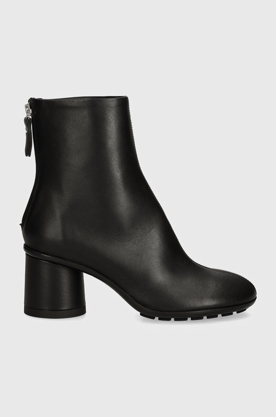 Kožené kotníkové boty AGL Curvy Bootie D245510PGSOFTY0000 černá AW24