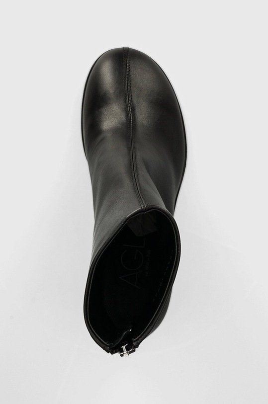 Kožené kotníkové boty AGL Curvy Bootie černá D245510PGSOFTY0000