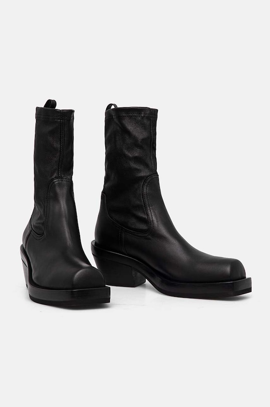 Obuwie AGL botki skórzane Mota D775500PGK06891013 czarny