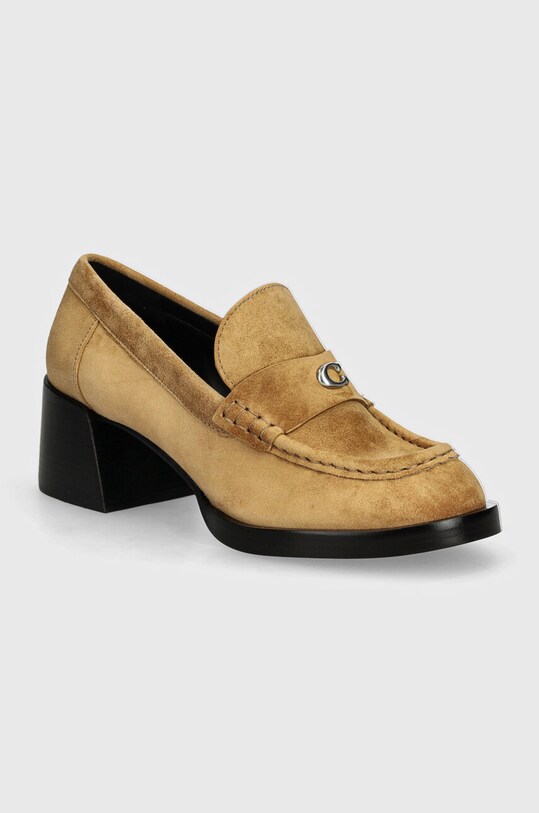 Γοβάκια σουέτ Coach Natalie 5-8 cm μπεζ CU227.NM5