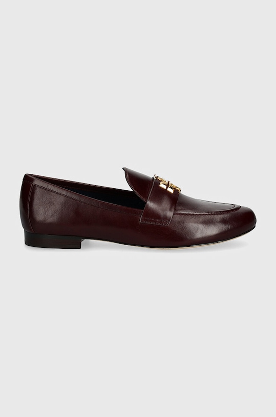 Кожени мокасини Tory Burch Eleanor Loafer 158204.500 бордо AW24