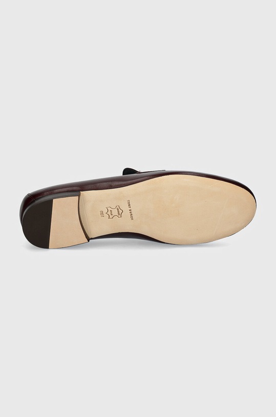 Tory Burch mokasyny skórzane Eleanor Loafer 158204.500 bordowy