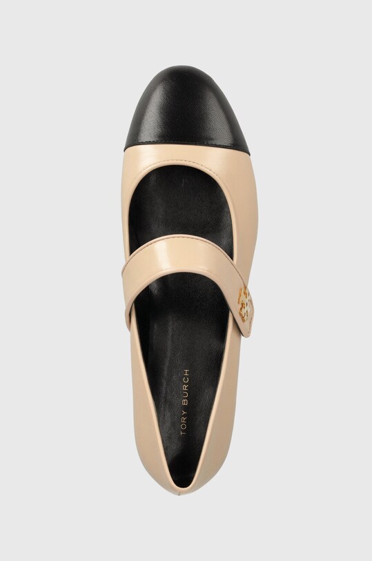 Kožne salonke Tory Burch Mary Jane Heel Ballet bež 160312.650