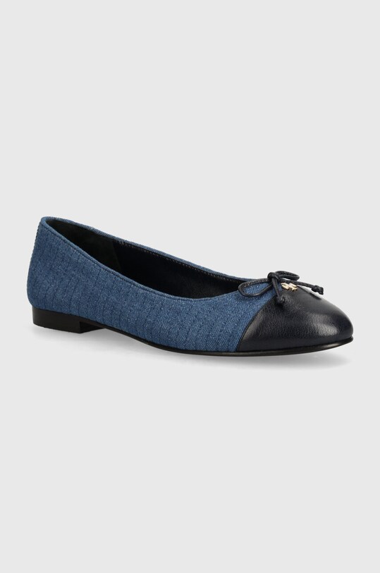 Балетки Tory Burch Quilted Ballet кожа голубой 159391.426