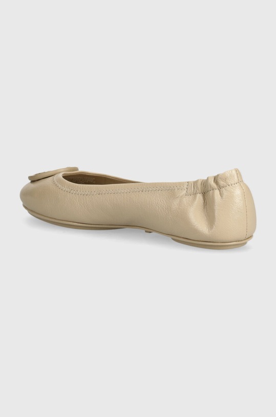 Obuwie Tory Burch baleriny skórzane Minnie Travel Ballet 141362.250 beżowy