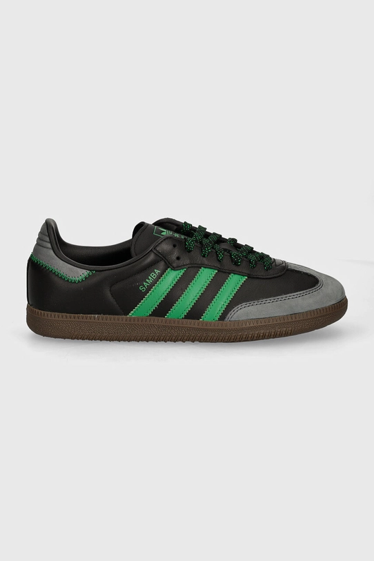 Δερμάτινα αθλητικά παπούτσια adidas Originals Samba OG IE6520 μαύρο AW24