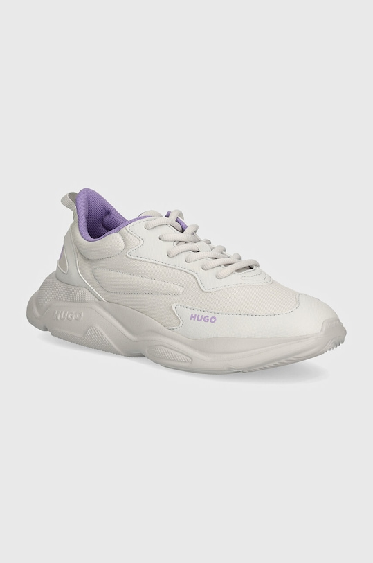 Tenisky HUGO Leon imitace kůže šedá 50512717.060