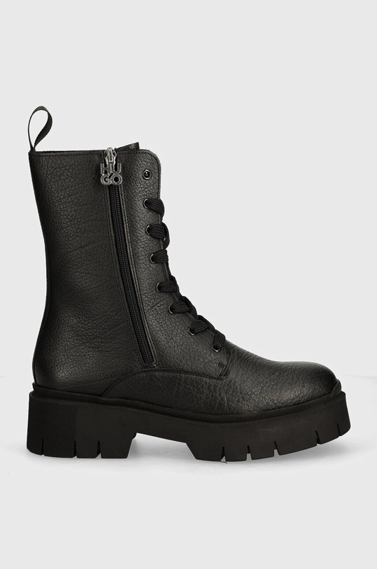 Кожаные полусапоги HUGO Kris 50523245.001 чёрный AW24