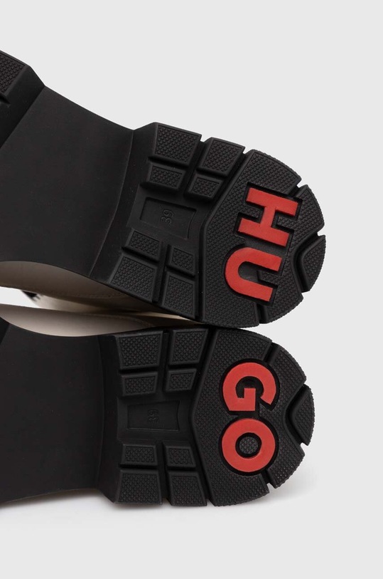 Kožené členkové topánky HUGO Kris 50523245.102 béžová