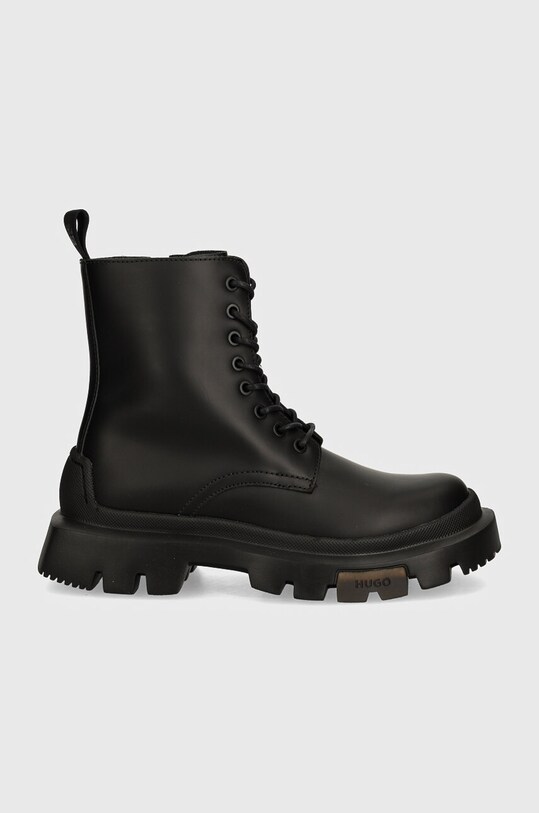 HUGO botki skórzane Fabyan 50523316.001 czarny AW24