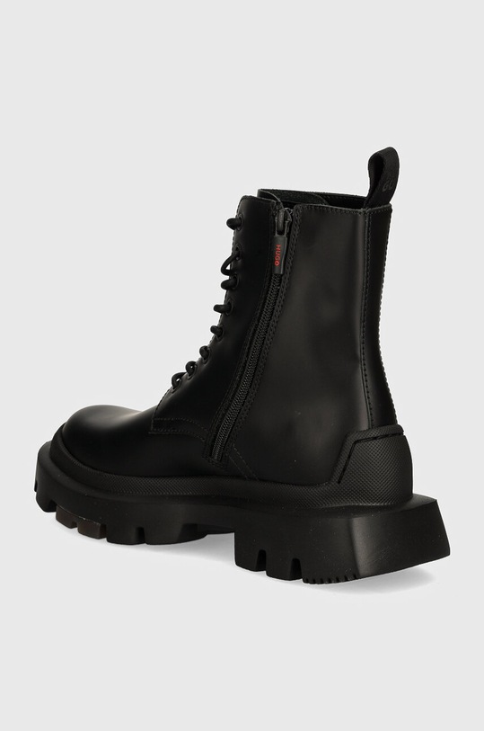 Cipők HUGO bőr csizma Fabyan 50523316.001 fekete