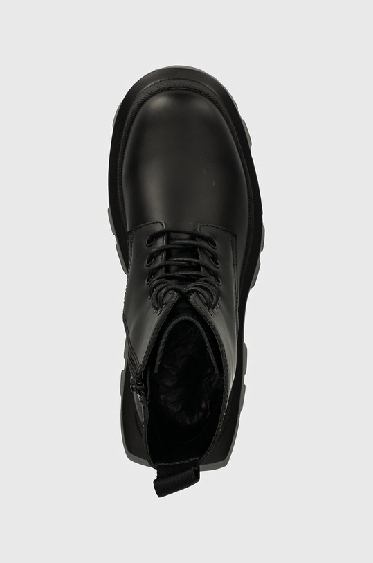 HUGO bőr csizma Fabyan fekete 50523316.001