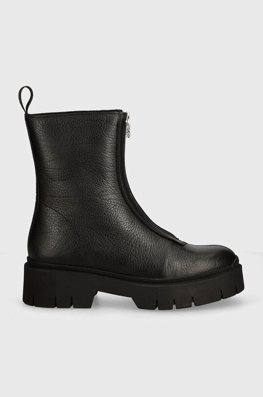 Кожаные полусапожки HUGO Kris 50524652.001 чёрный AW24