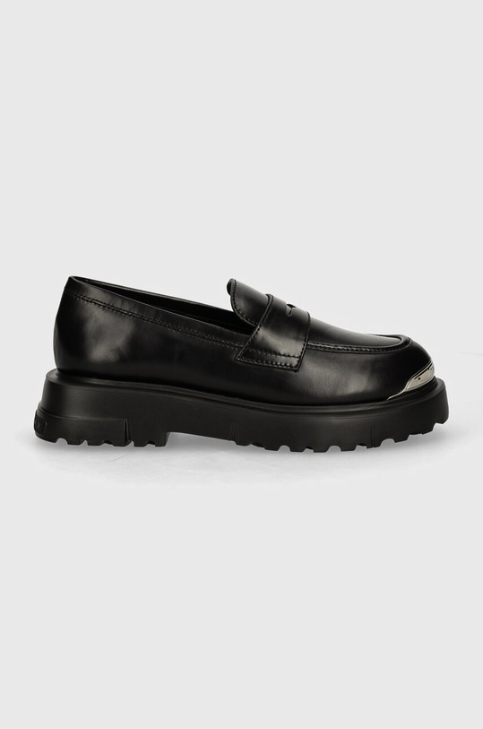 Love Moschino mocasini de piele JA10224G1LIA0000 negru AW24