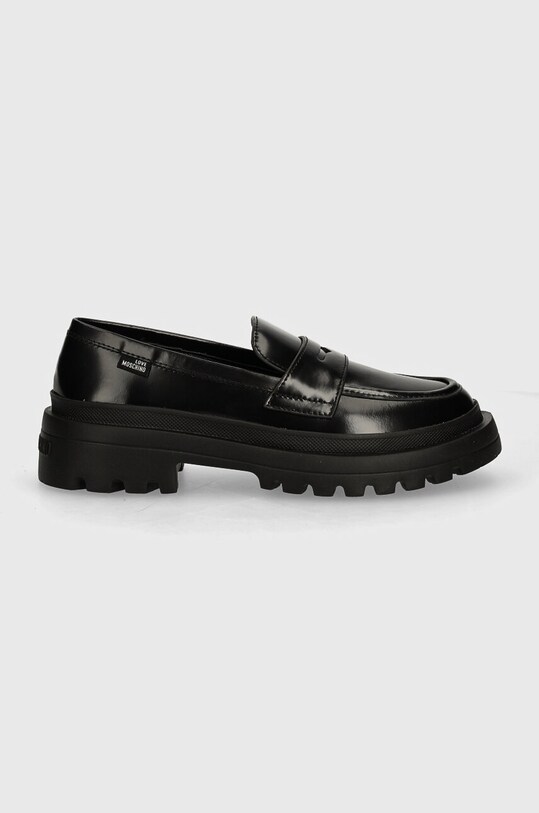 Love Moschino mocasini de piele JA10255G1LJD0000 negru AW24