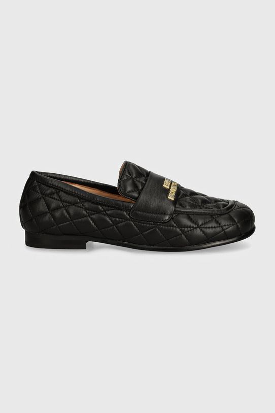Кожени мокасини Love Moschino JA10192G1LIE0000 черен AW24