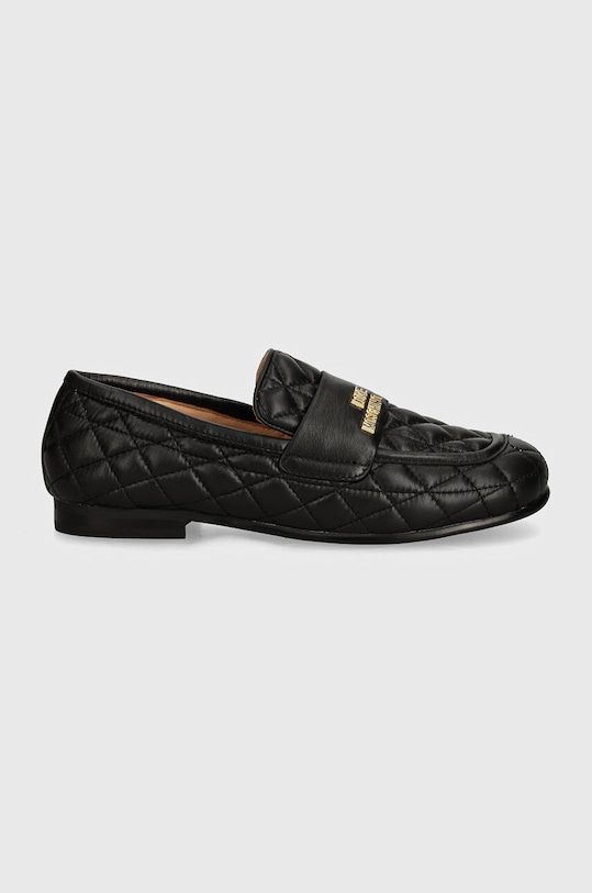 Kožne mokasinke Love Moschino JA10192G1LIE0000 crna AW24