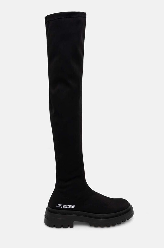 Love Moschino kozaki tekstylny czarny JA26015G1LIMZ000