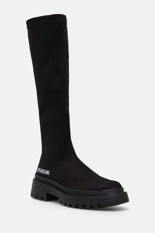 Love Moschino kozaki tekstylny czarny JA26025G1LIMZ000